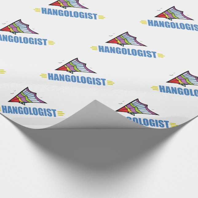 Funny Hang Gliding Wrapping Paper (Corner)