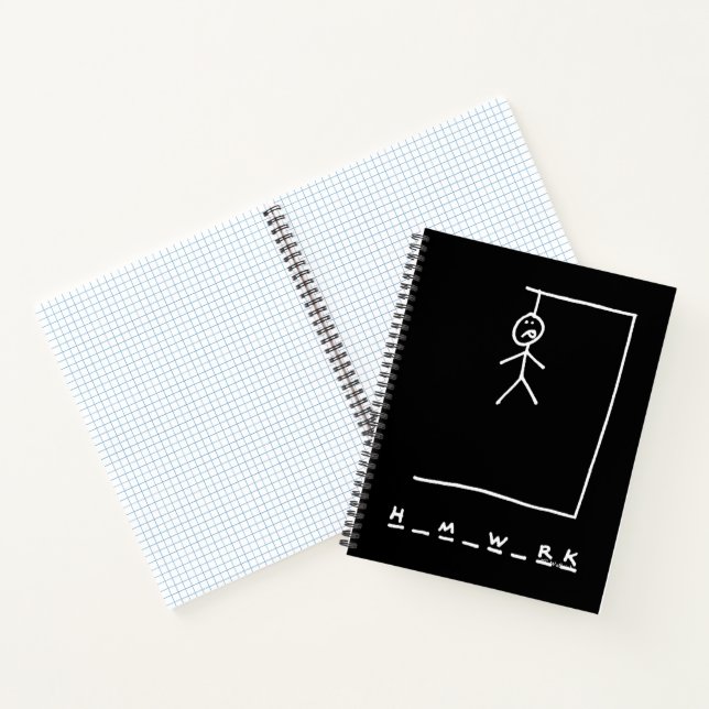 Funny Hangman Homework School Notebook (Inside)
