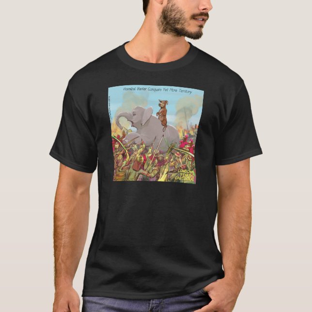 Funny Hannibal Barca Conquers Land T-Shirt (Front)