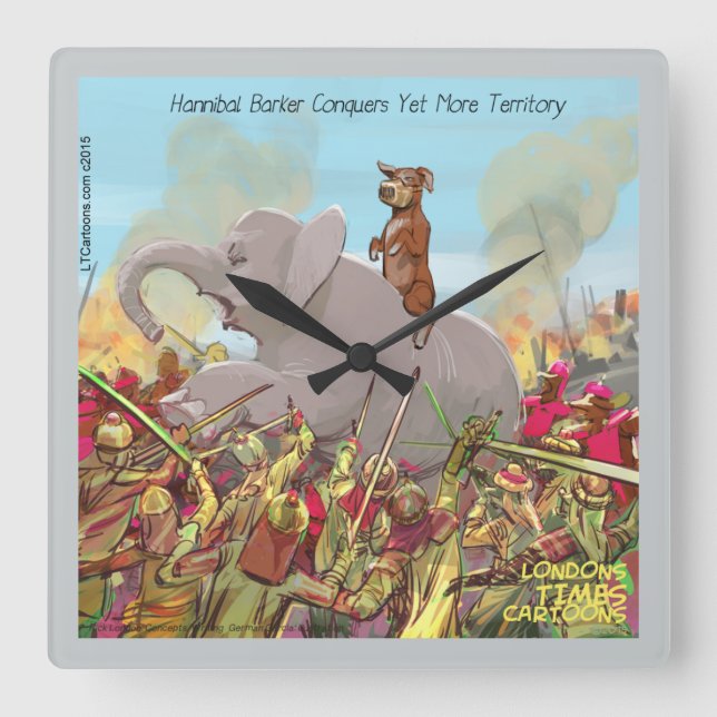 Funny Hannibal The Conqueror Wall Clock (Front)