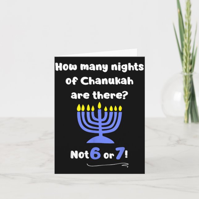 Funny Hanukkah 67 Meme Teacher How Many Nights Of  Card (Front)