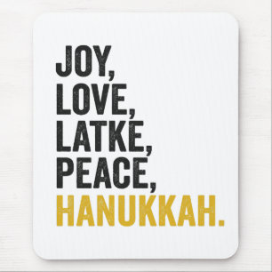 Funny Hanukkah Challah Latke Jewish Food Lover Mouse Pad