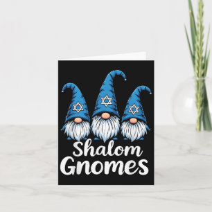 Funny Hanukkah Gnome Shalom Gnomes Design  Card
