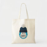 Funny Hanukkah Holiday Masked Character Oy! Tote Bag<br><div class="desc">Add some much needed humour to this holiday season with this design,  featuring a masked Hanukkah-themed character wearing a Star of David patterned hat and a mask with the word "Oy!". Part of a collection from Parcel Studios.</div>