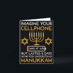 Funny Hanukkah Imagine Your Cellphone Chanukah Jew Card<br><div class="desc">Funny Hanukkah Imagine Your Cellphone Chanukah Jew Jewi-shirt</div>