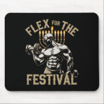 Funny Hanukkah Jewish Gym Workout Flex Festival  Mouse Pad<br><div class="desc">Funny Hanukkah Jewish Gym Workout Flex Festival</div>