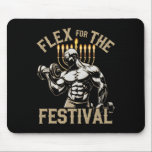 Funny Hanukkah Jewish Gym Workout Flex Festival  Mouse Pad<br><div class="desc">Funny Hanukkah Jewish Gym Workout Flex Festival</div>
