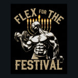 Funny Hanukkah Jewish Gym Workout Flex Festival  Poster<br><div class="desc">Funny Hanukkah Jewish Gym Workout Flex Festival</div>