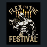 Funny Hanukkah Jewish Gym Workout Flex Festival  Poster<br><div class="desc">Funny Hanukkah Jewish Gym Workout Flex Festival</div>