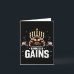 Funny Hanukkah Jewish Gym Workout Hannukah Gains  Card<br><div class="desc">Funny Hanukkah Jewish Gym Workout Hannukah Gains</div>