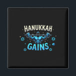 Funny Hanukkah Jewish Gym Workout Hanukkah Gains  Magnet<br><div class="desc">Funny Hanukkah Jewish Gym Workout Hanukkah Gains</div>