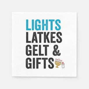 Funny Hanukkah Latke Jewish Cook Holiday Humour Napkin