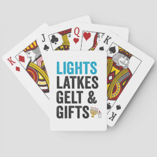 Funny Hanukkah Latke Jewish Cook Holiday Humour Playing Cards
