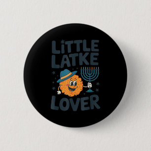 Funny Hanukkah Little Latke Jewish Family Kids Mat 6 Cm Round Badge