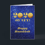 Funny Hanukkah Oy Vey 2020 Gelt Coin glitter Holiday Card<br><div class="desc">This design was created from my one-of-a-kind fluid acrylic painting. It may be personalised by clicking the customise button and changing the name, initials or words. You may also change the text colour and style or delete the text for an image only design. Contact me at colorflowcreations@gmail.com if you with...</div>