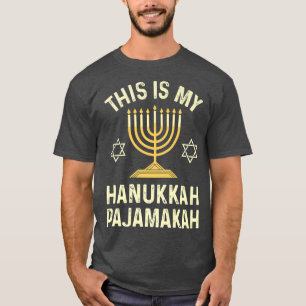 Funny Hanukkah Pajama This Is My Hanukkah Pajamaka T-Shirt