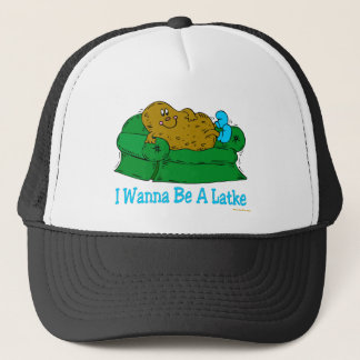 FUNNY HANUKKAH SHIRT 'IWANT TO BE A LATKE' TRUCKER HAT