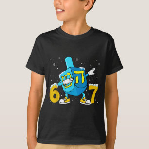 Funny Hanukkah Six Seven Chanukah Dreidel Dabbing T-Shirt