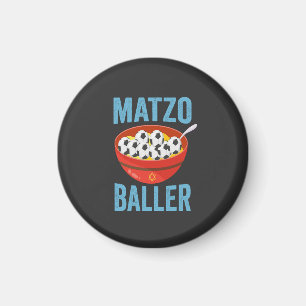 Funny Hanukkah Soccer Jewish Athlete Matzo Baller Magnet