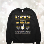 Funny  Hanukkah Ugly Sweater Sweatshirt<br><div class="desc">We've got your back this Christmas with a cute Hanukkah ugly sweater style sweatshirt that' s perfect for you and your friends as you party this holiday season. This fun Christmas shirt is a funny, festive way to toast the season with a laugh. Design has a plaid dog and the...</div>