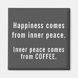 Funny Happiness Coffee Definition  Magnet