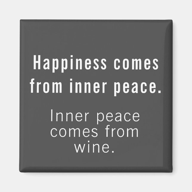 Funny Happiness Definition Grey and White Magnet (Front)