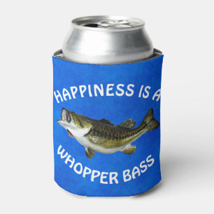 Funny "Happiness is a Whopper Bass" Can Cooler
