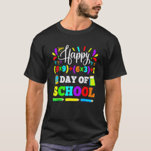 Funny Happy 100 Days Of School Math Teacher 100th T-Shirt