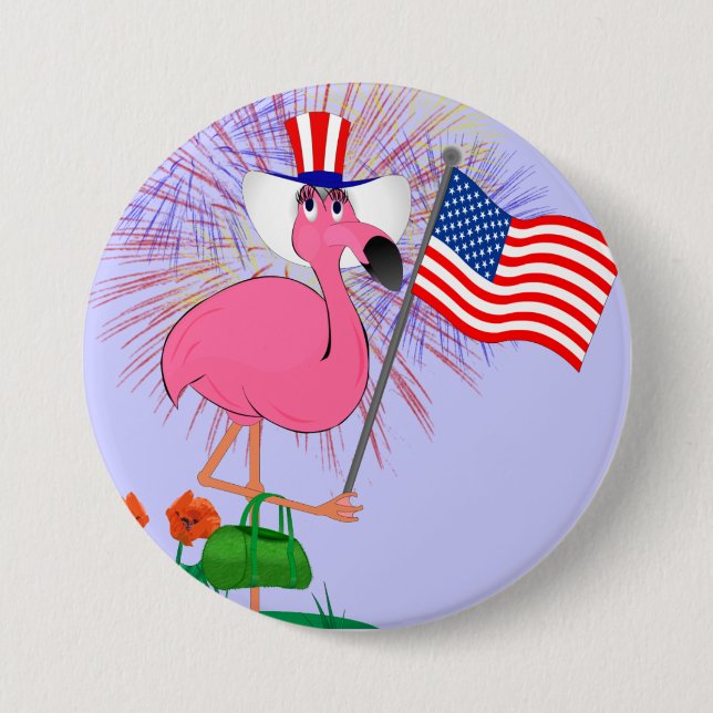 Funny Happy 4th of July Button (Front)