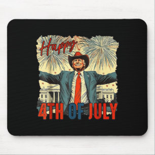 Funny Happy 4th of July Independence Day Mouse Pad