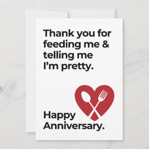 Funny Happy Anniversary Card for Chef Husband