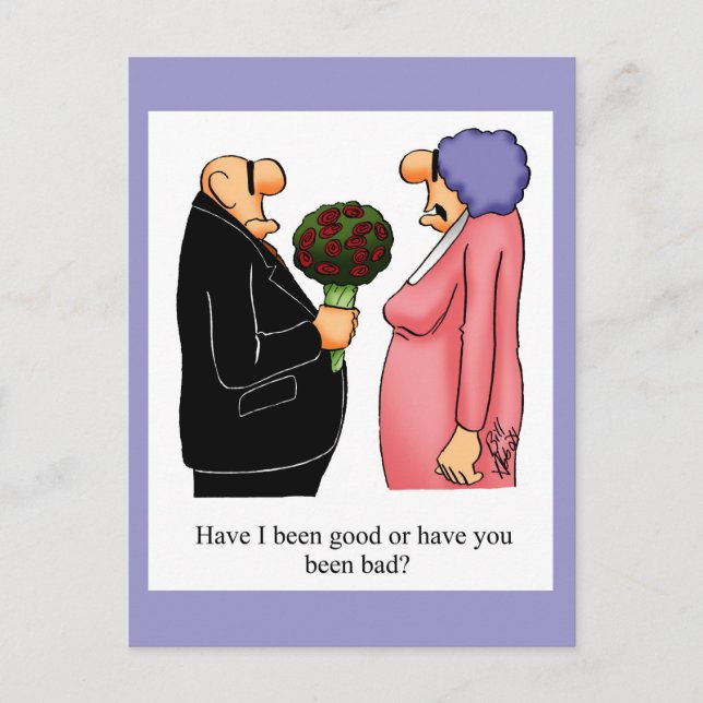 Funny Happy Anniversary Humour Postcard (Front)