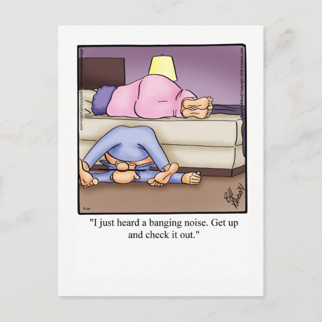 Funny Happy Anniversary Humour Postcard (Front)