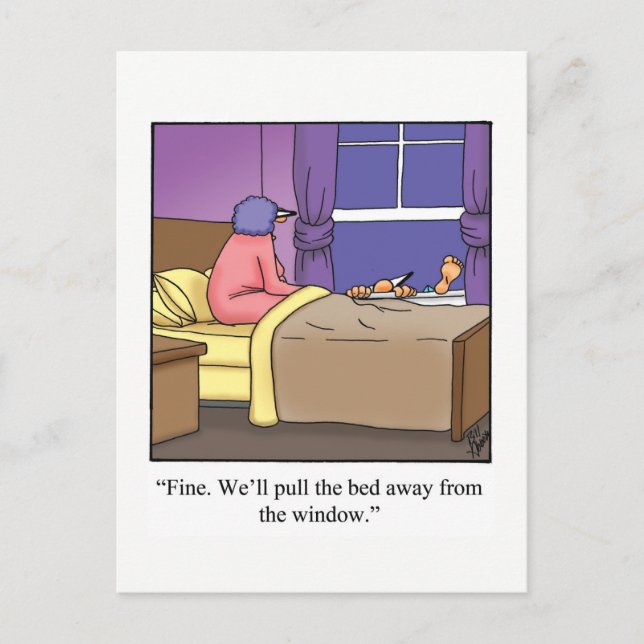 Funny Happy Anniversary Humour Postcard (Front)