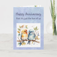 Funny Happy Anniversary Sweetheart Cute Lovebirds