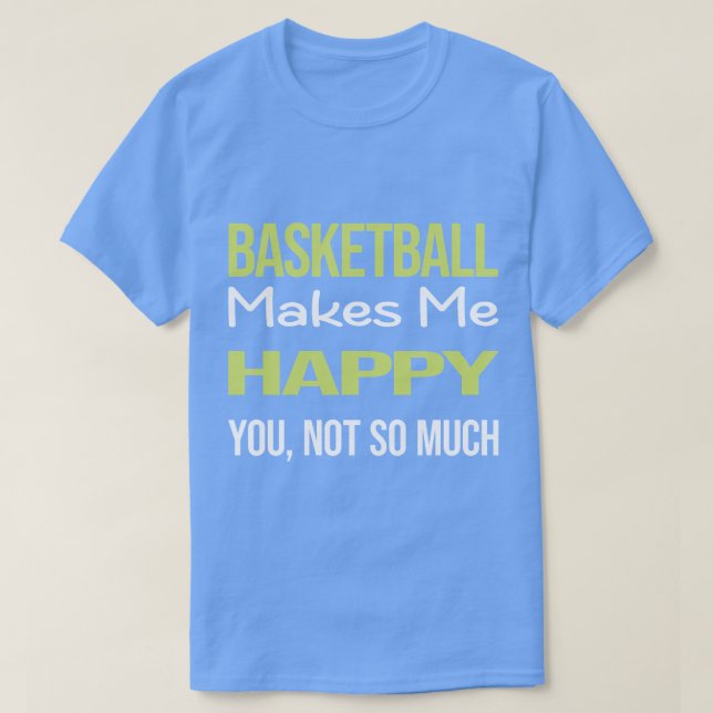 Funny Happy Basketball  T-Shirt (Design Front)