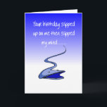 funny happy belated birthday wish card<br><div class="desc">birthday greeting card,  belated birthday greeting card</div>