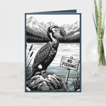 Funny Happy Birthday card for anglers