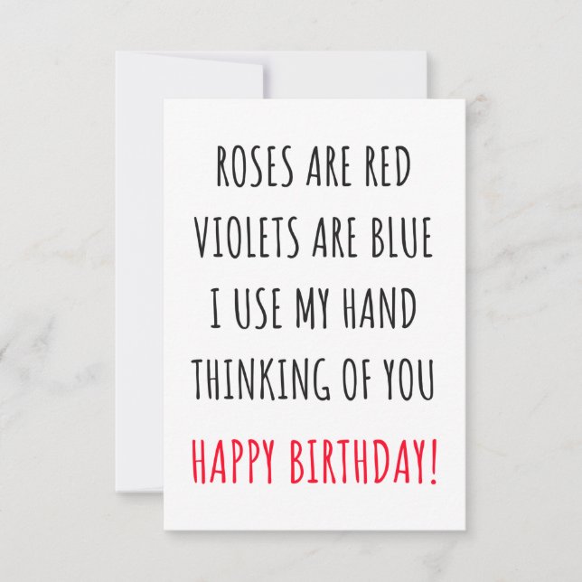 Funny happy birthday card & gift (Front)