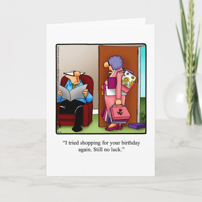 Funny Happy Birthday Greeting Card (Front)