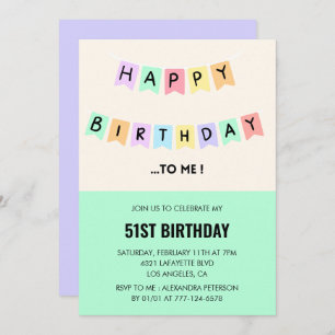  Funny Happy Birthday Humour 51st birthday  Invitation
