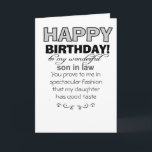 funny Happy birthday son in law Card<br><div class="desc">birthday greeting cards,  son in law greeting card,  greeting cards from mother/law to son/law,  birthday wishes for son in law,  funny son in law,  son in law birthday wishes</div>