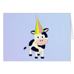 Funny Happy Birthday to Moo Cute Party Cow