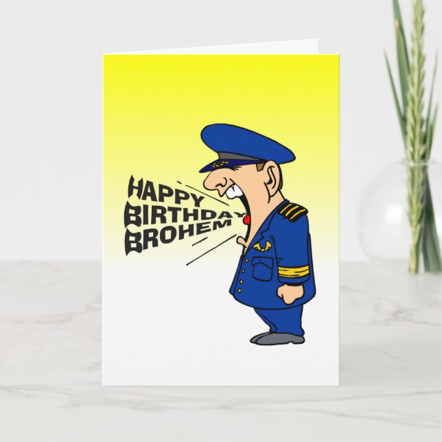 funny happy birthday wish brother card (Front)