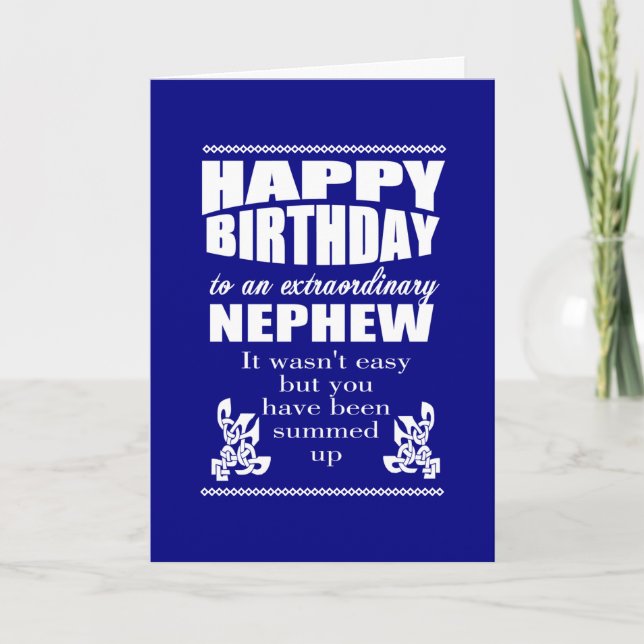 funny happy birthday wish nephew card (Front)
