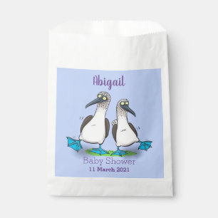Funny, happy blue footed boobies dancing cartoon favour bags