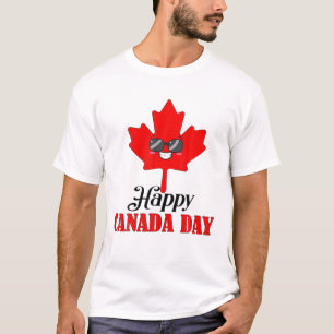 Funny Happy Canada Day Maple Leaf T-Shirt