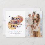 Funny Happy Challah Days Hanukkah Family Photo  Holiday Card<br><div class="desc">© Gorjo Designs. Made for you via the Zazzle platform.

// Need help customising your design? Got other ideas? Feel free to contact me (Zoe) directly via the contact button below.</div>
