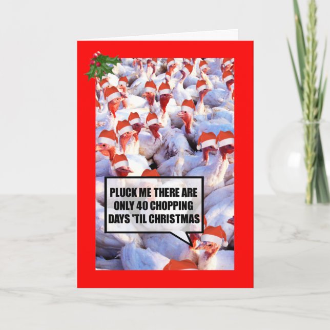 Funny Happy Christmas Holiday Card (Front)