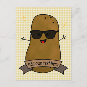 Funny Happy Cool Potato Personalised Postcard